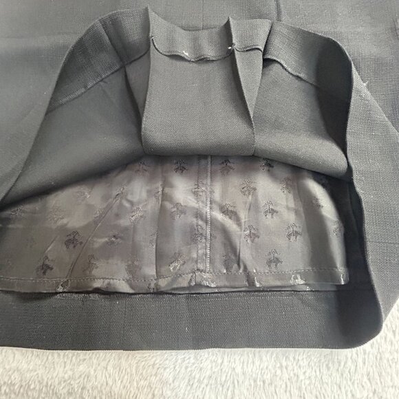 Brooks Brothers Petite Womens Black Wool Silk Blend Pencil Skirt Size 6P Stretch - Picture 8 of 8